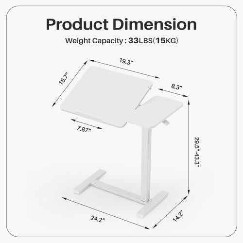Movable Adjustable Bedside Table